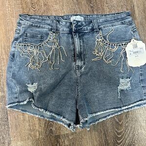 Denim altered state shorts